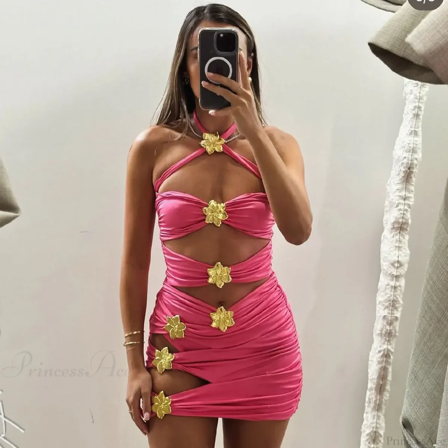 Floral Ruffle Push Up One-Piece Swimsuit - Image 3