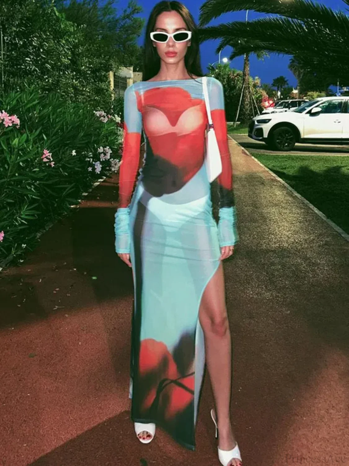 Floral See-through Vacation Dress - Image 2