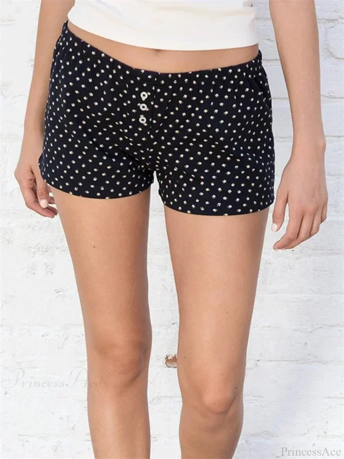 Floral Striped Button Party Short