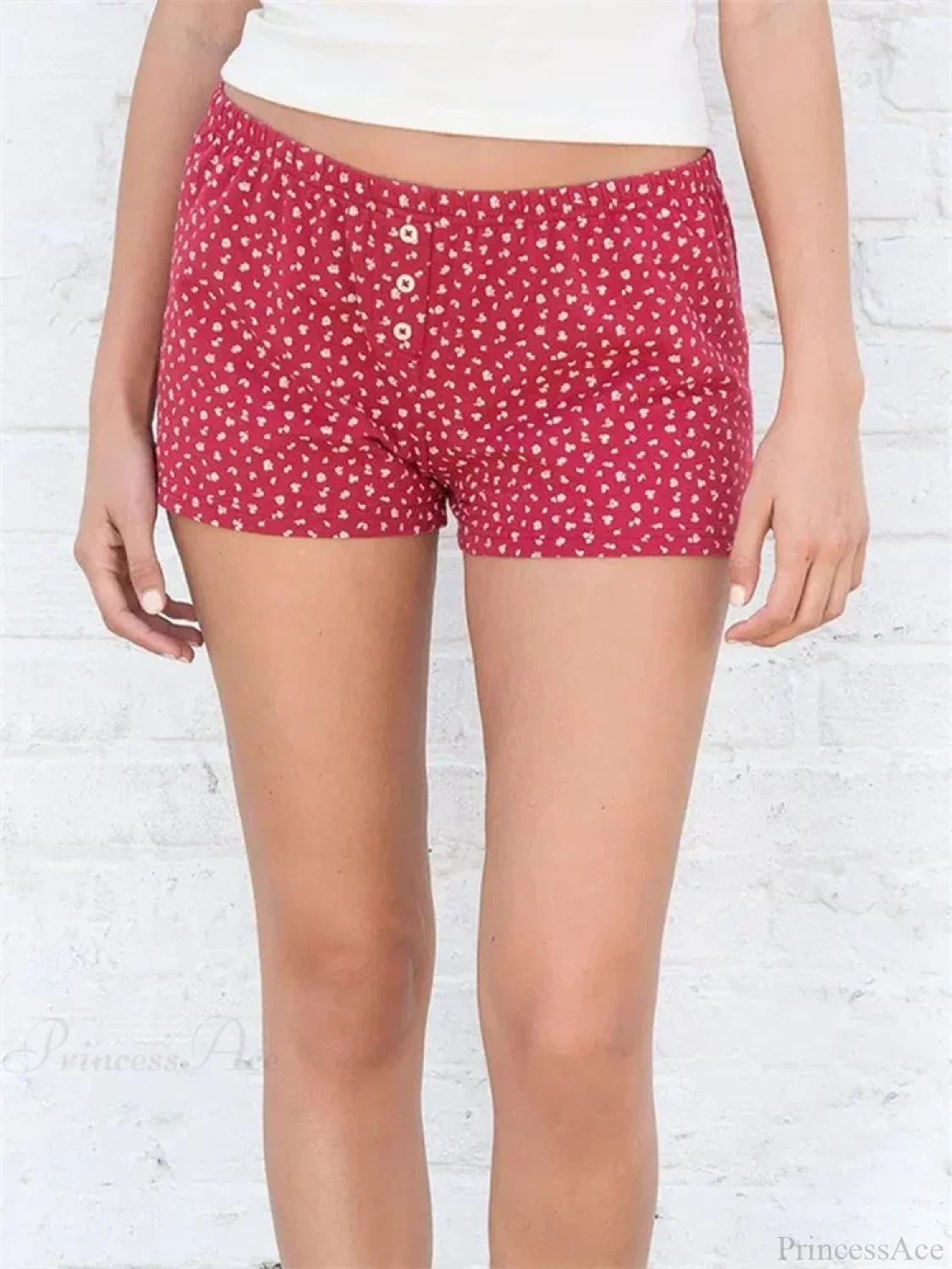 Floral Striped Button Party Short - Image 3