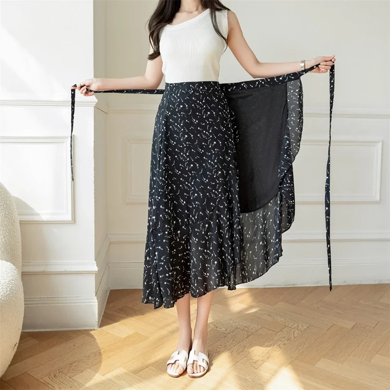 Flower Print A-Line Bohemia Vintage Skirt Summer Spring - Image 31