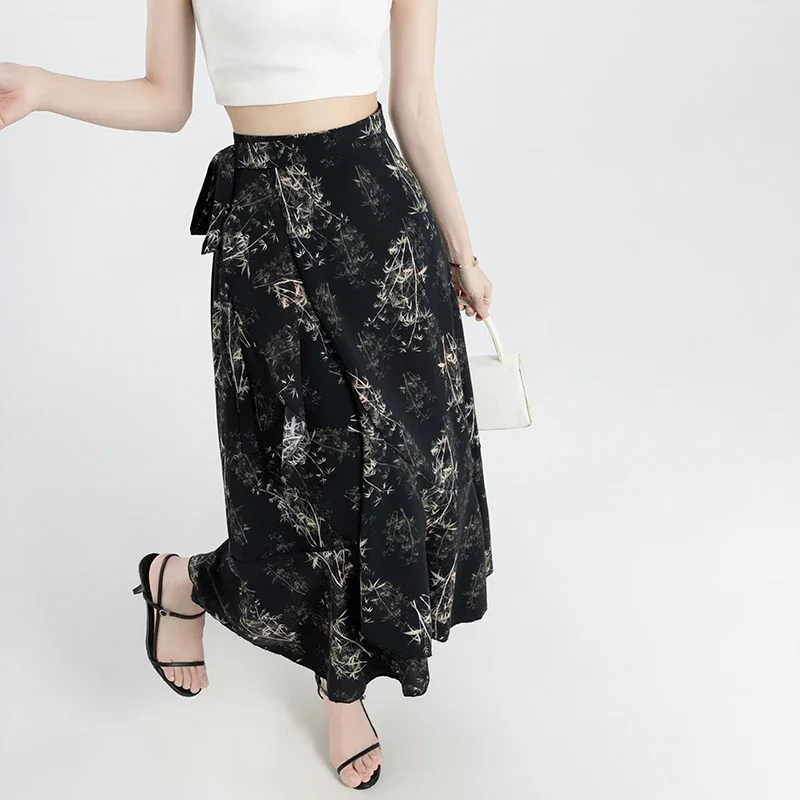 Flower Print A-Line Bohemia Vintage Skirt Summer Spring - Image 37
