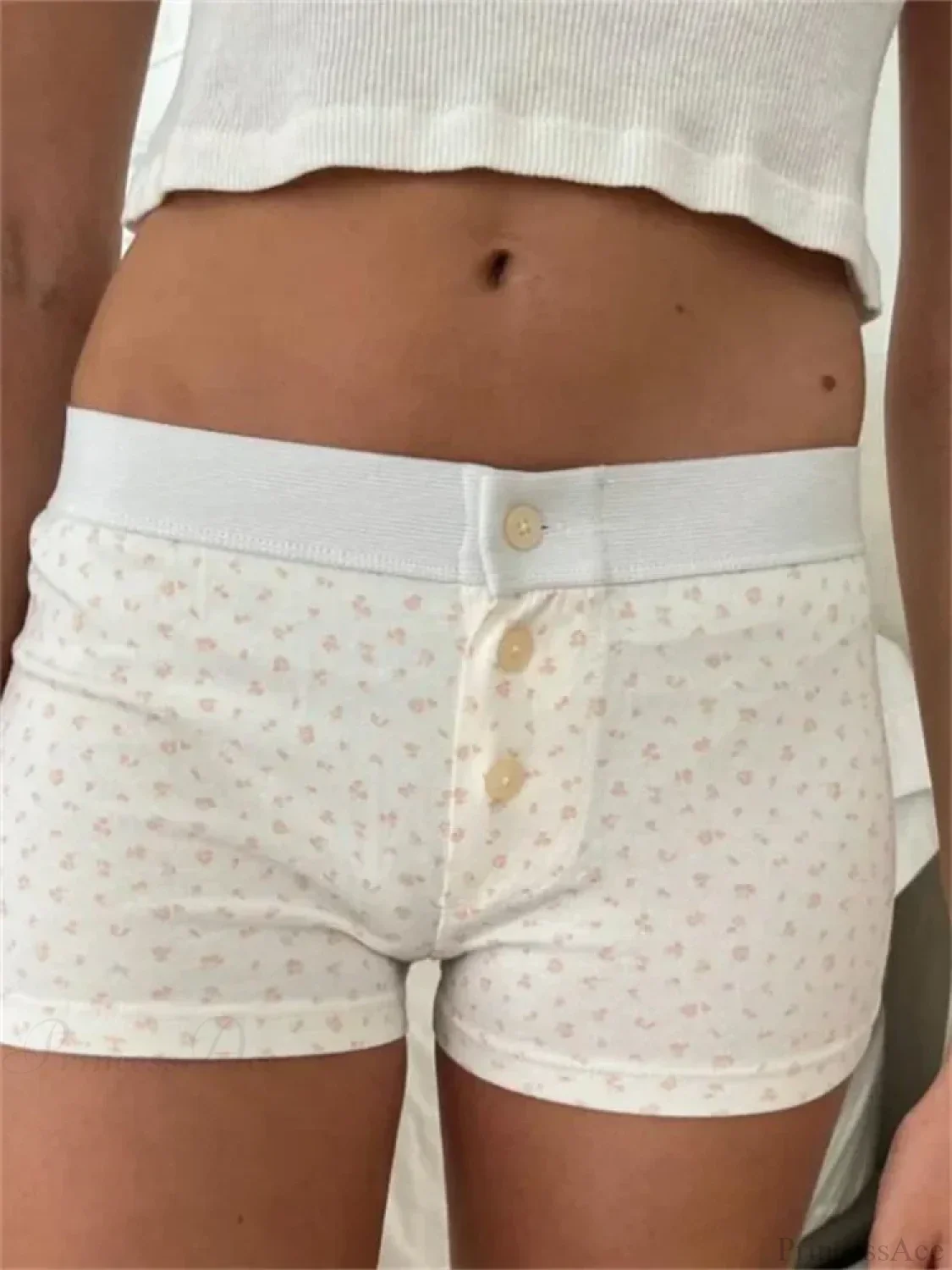 FLower Striped Button Sleep Short - Image 3