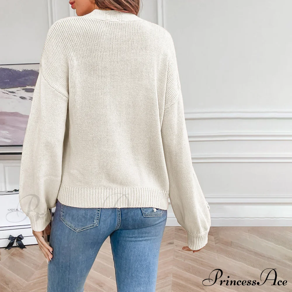 Flowered Knitted Cardigan - Image 6