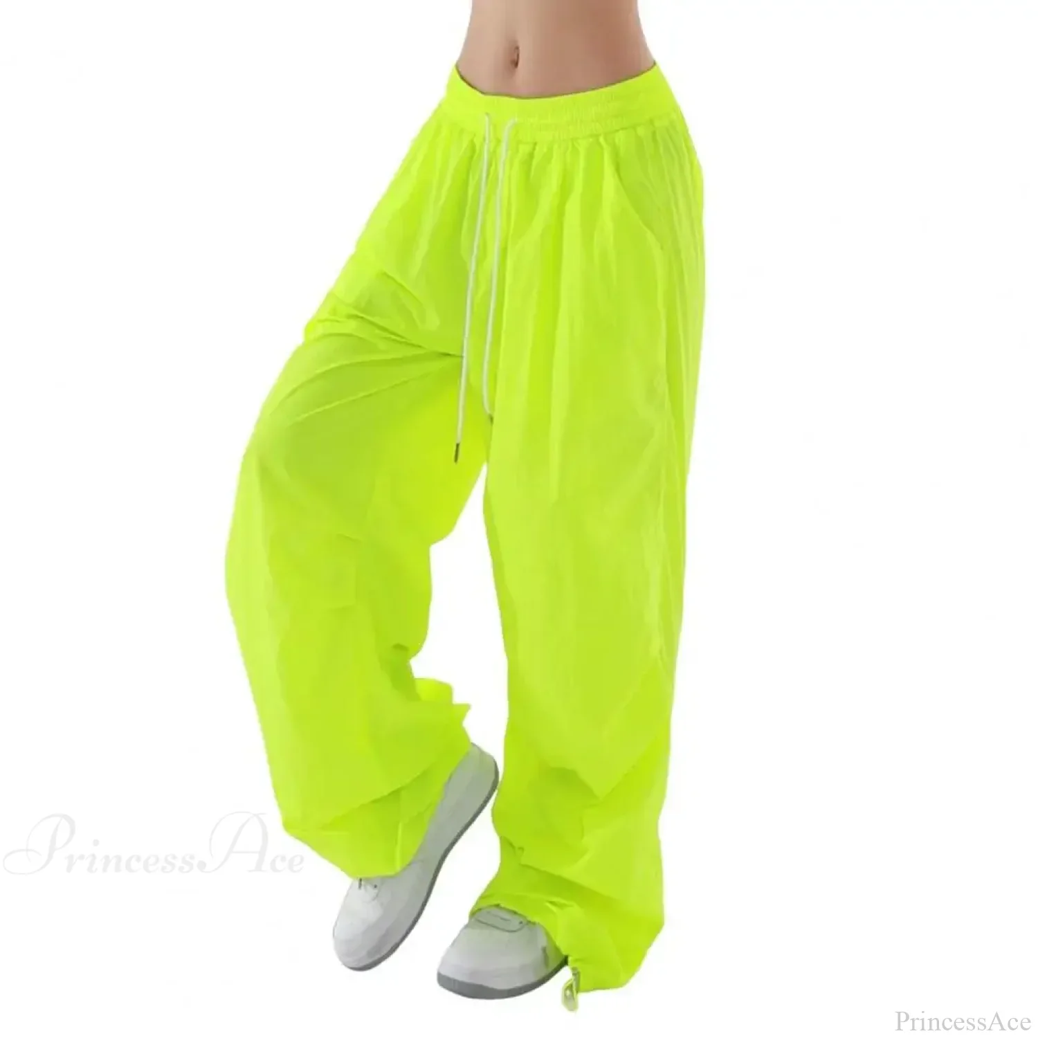 Fluorescent Drawstring Wide Leg Cargo Pant - Image 10