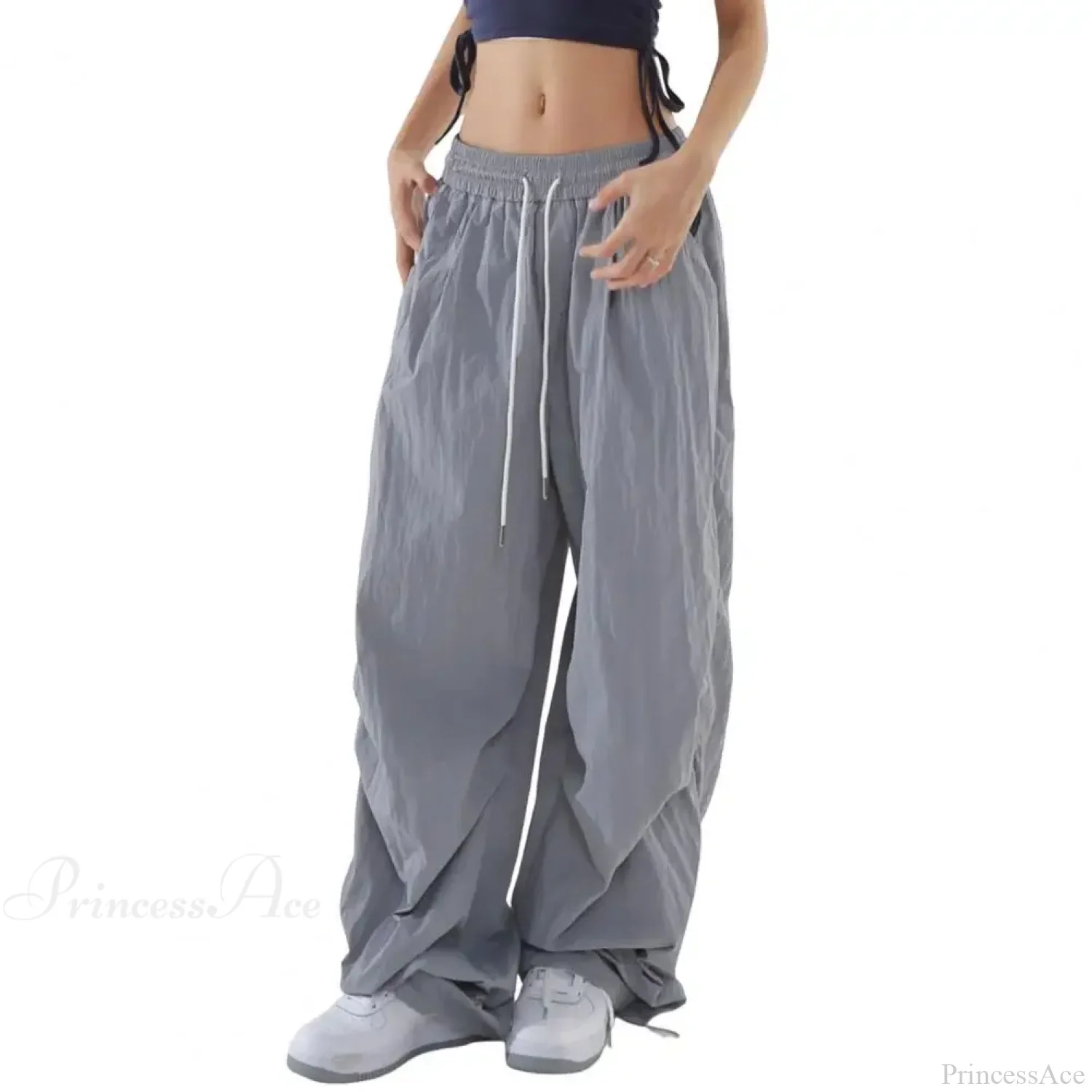 Fluorescent Drawstring Wide Leg Cargo Pant - Image 11