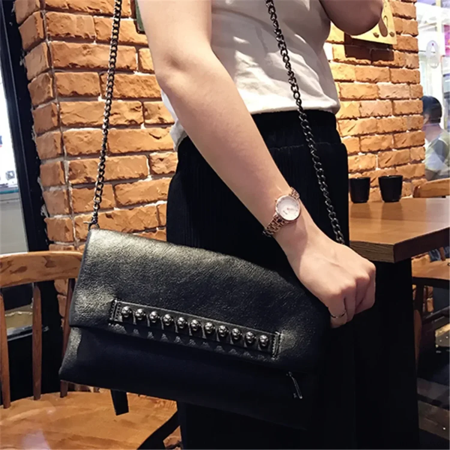 Folding Design PU Leather Clutch Wristlet - Image 2