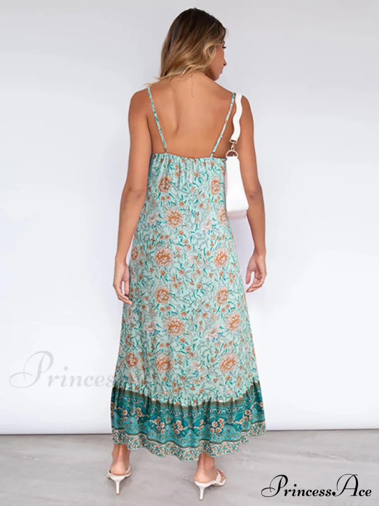 for Suspender Gown Flowered Bohemian Women - Image 10