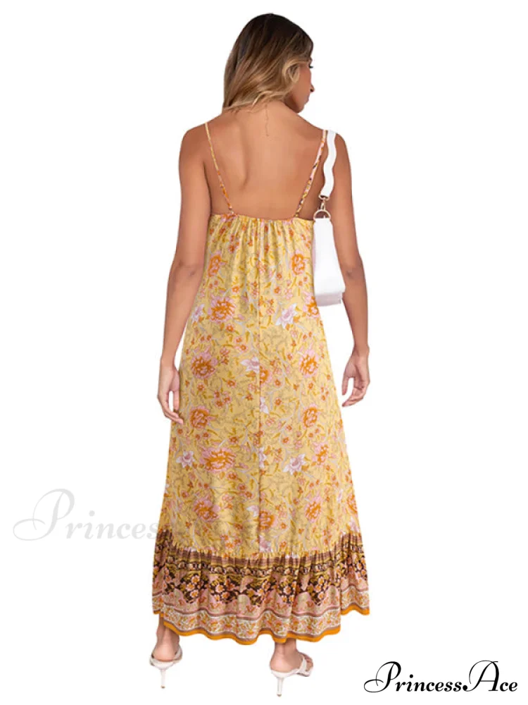 for Suspender Gown Flowered Bohemian Women - Image 14