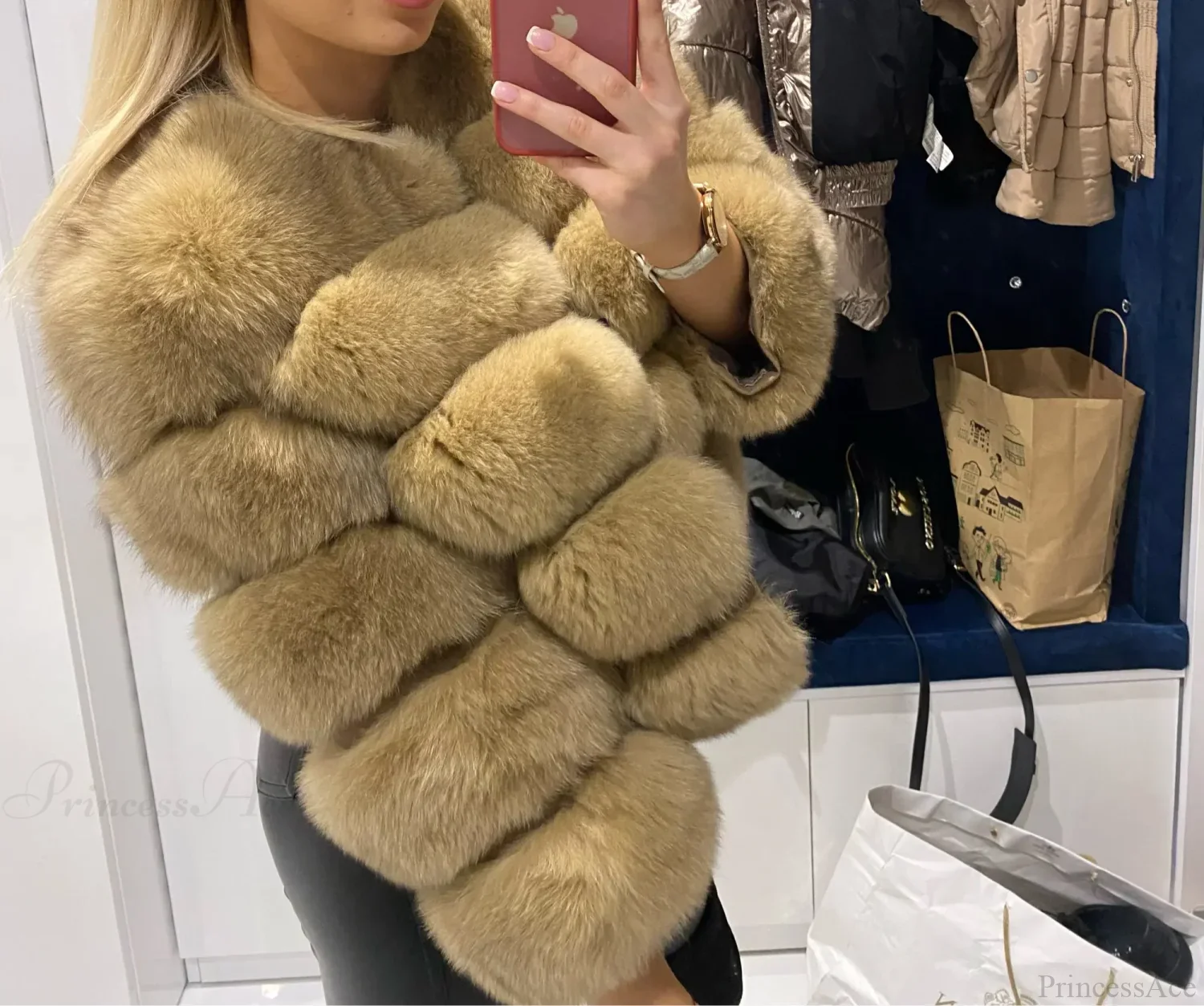 Fox Fur Winter Cold Weather Coat - Image 4