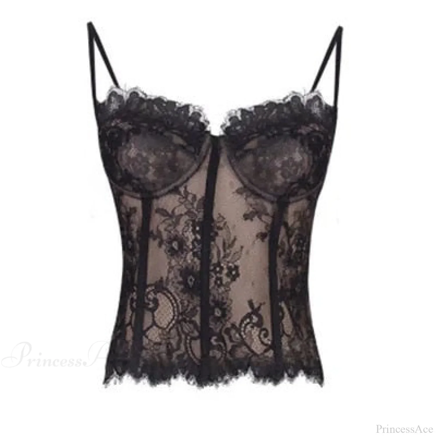 Mesh Lace Slimming Retro Sling Elegant Three Piece Set - Image 4