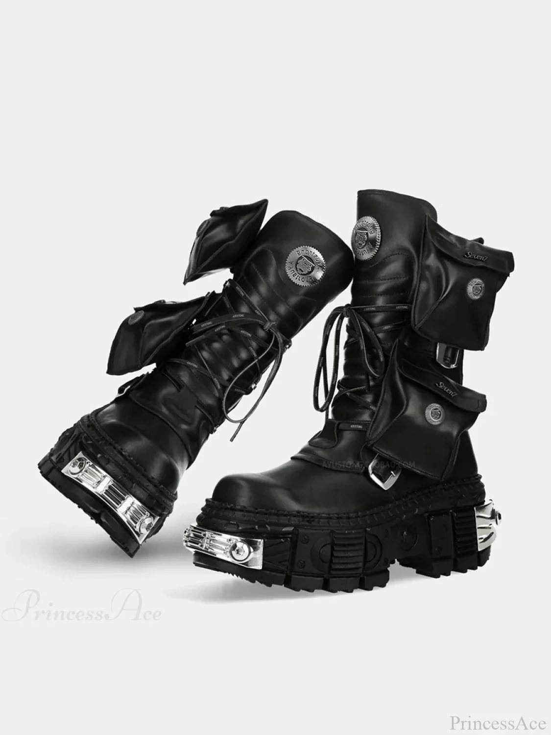 Fresh Punk Platform Gothic Lace Up Boot - Image 2