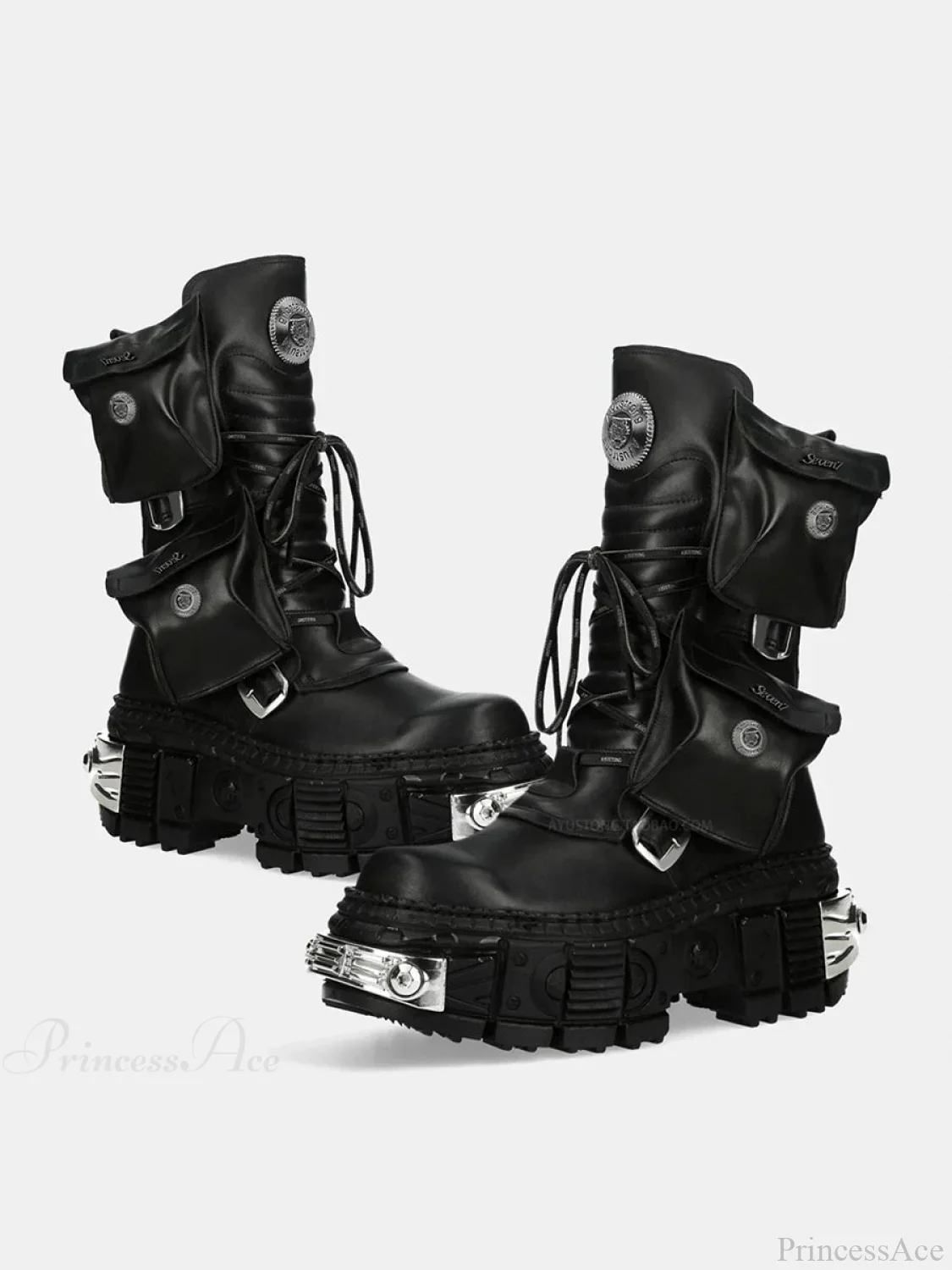 Fresh Punk Platform Gothic Lace Up Boot - Image 3