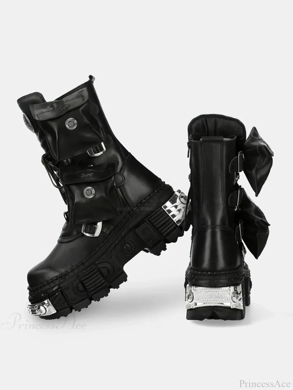 Fresh Punk Platform Gothic Lace Up Boot - Image 4