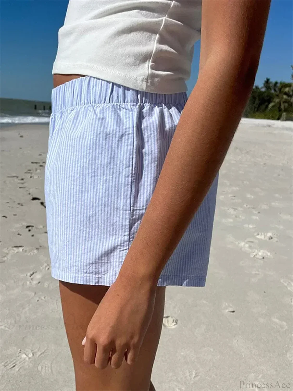 Front Button Plaid Lounge Short - Image 2