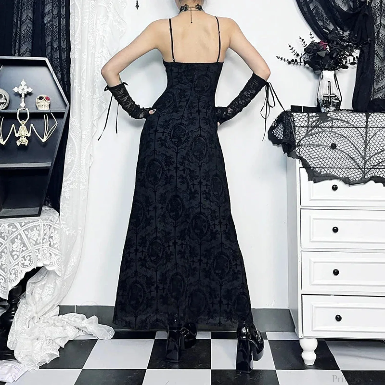 Gathering Net Celebration Sling Maxi Dress - Image 2