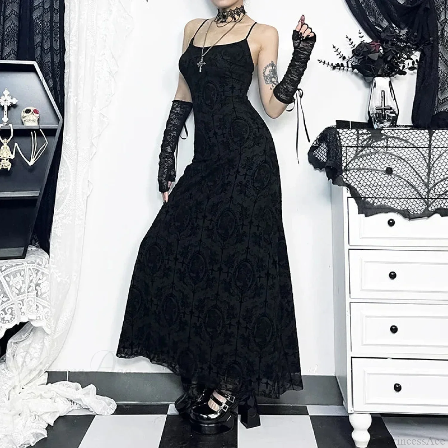 Gathering Net Celebration Sling Maxi Dress - Image 3