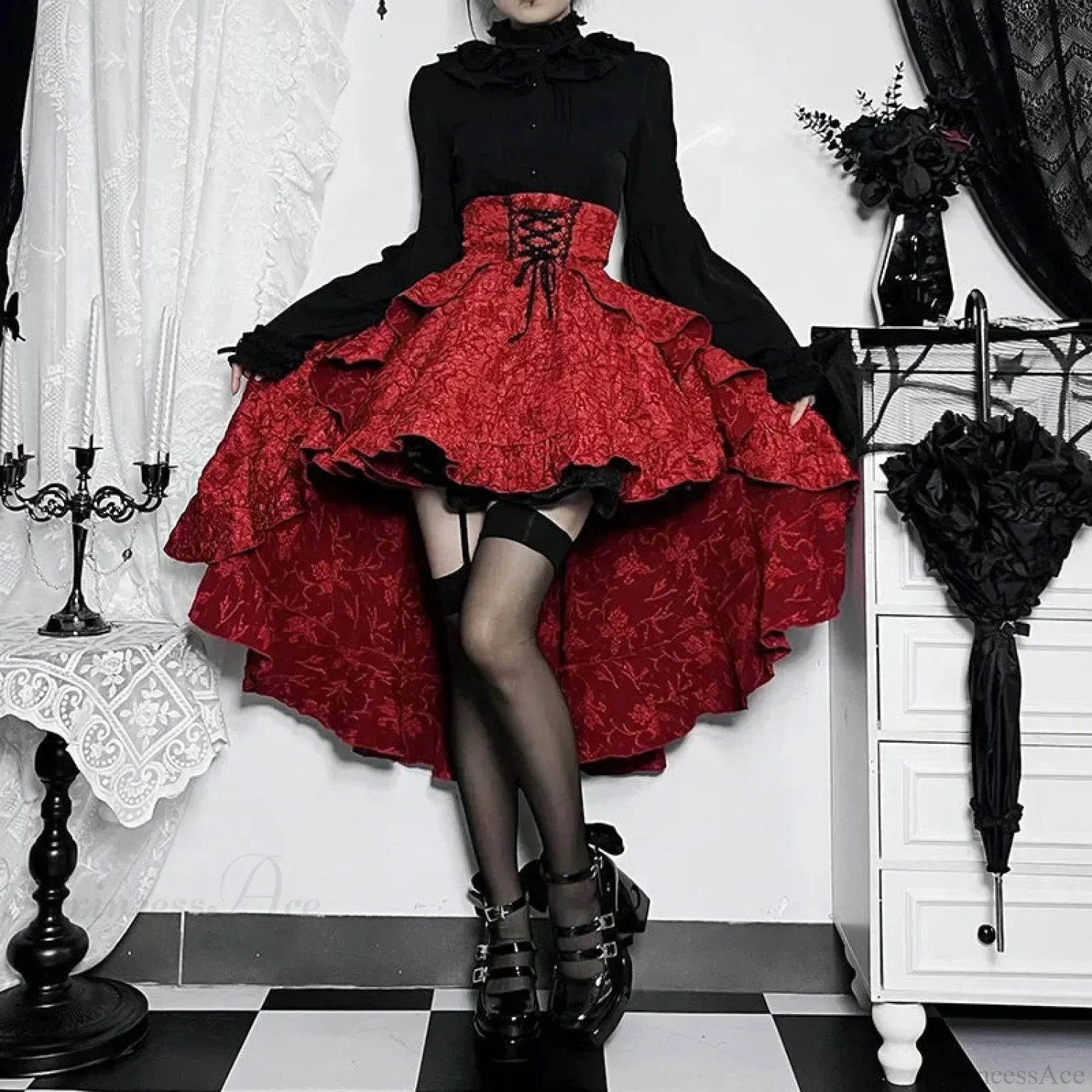 Pleated Bodice Antique Skirt