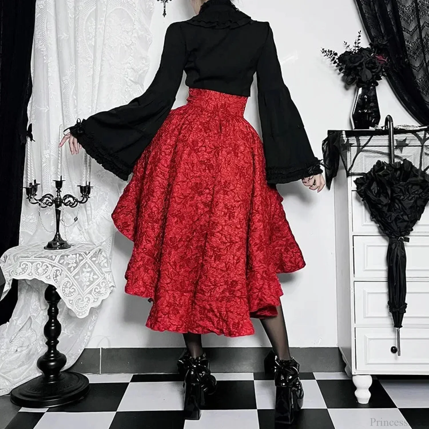 Pleated Bodice Antique Skirt - Image 2