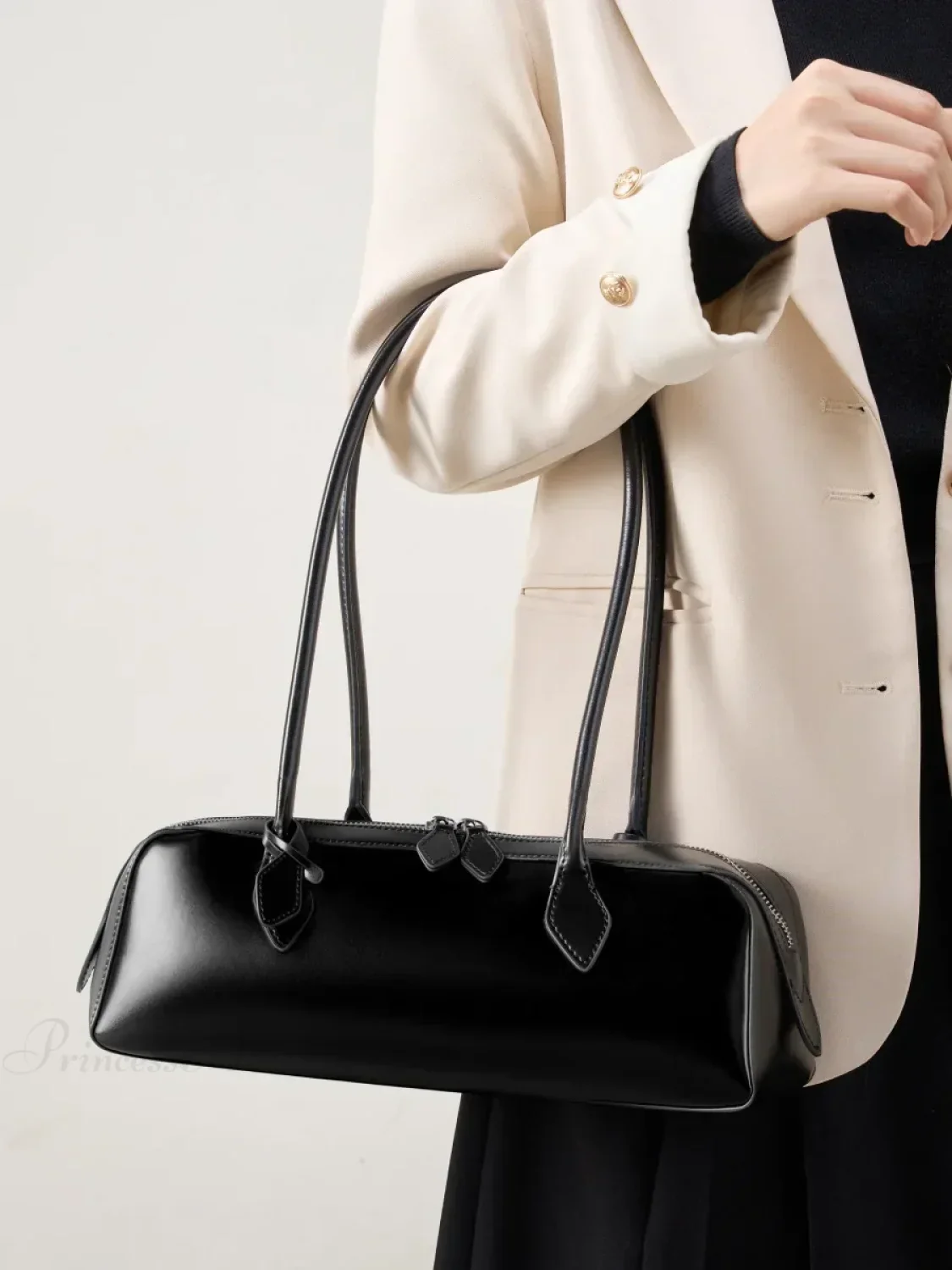 Genuine Leather Women's Shoulder Wristlet - Image 5