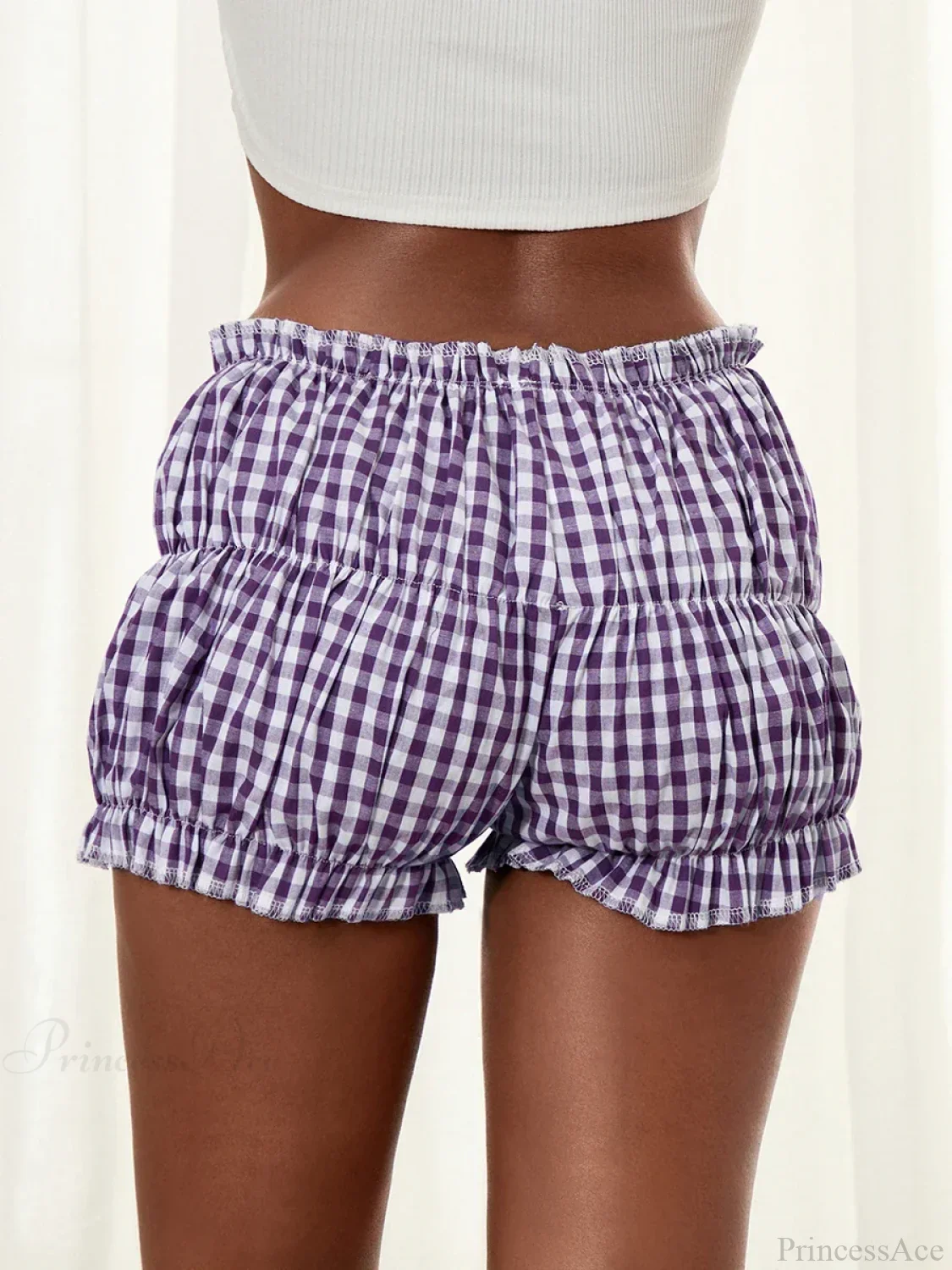 Gingham Frill Hem Bloomer Short - Image 5