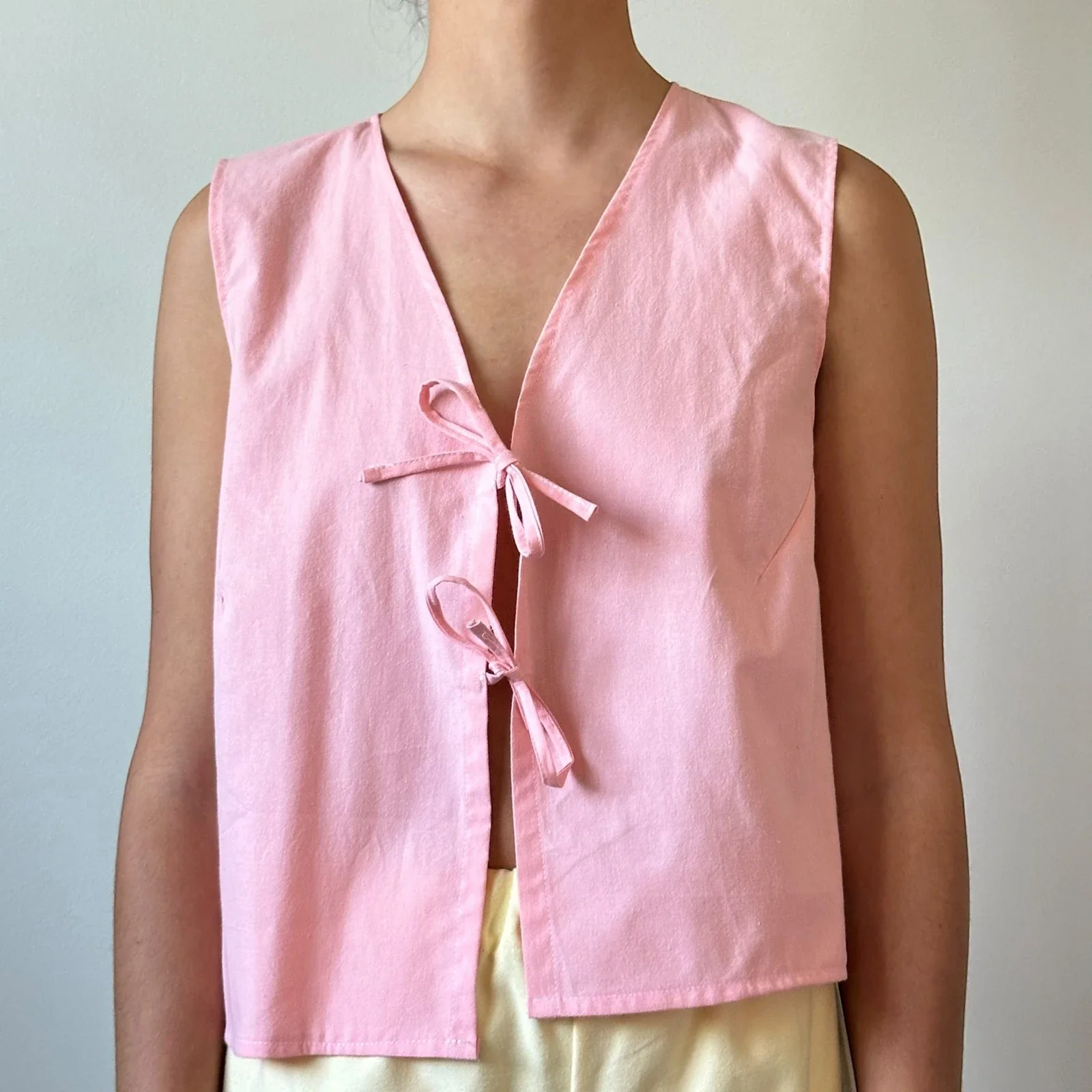 Gingham Tie Front Crop Top - Image 7