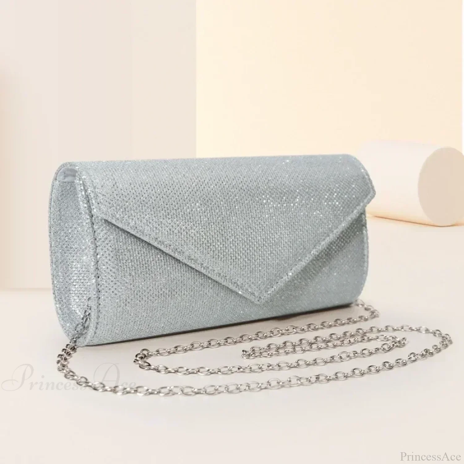 Glitter Envelope Chain Evening Clutch Bag - Image 3