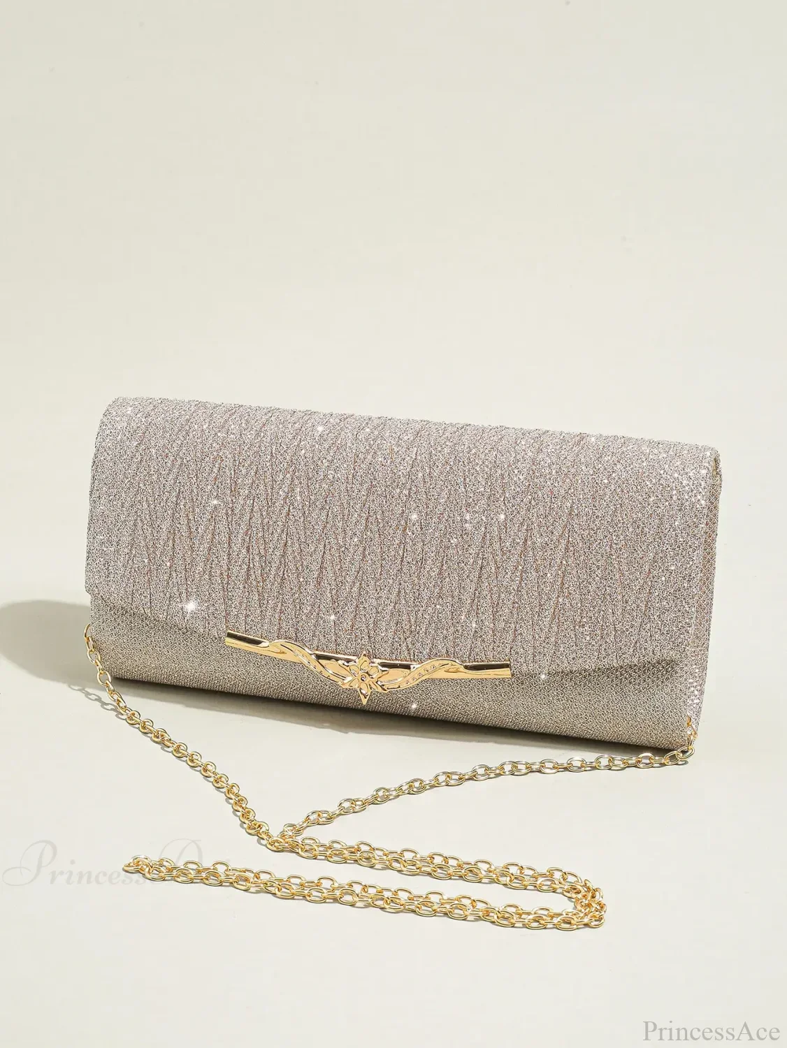 Glitter Envelope Evening Bag Detachable Chain Clutch Bag