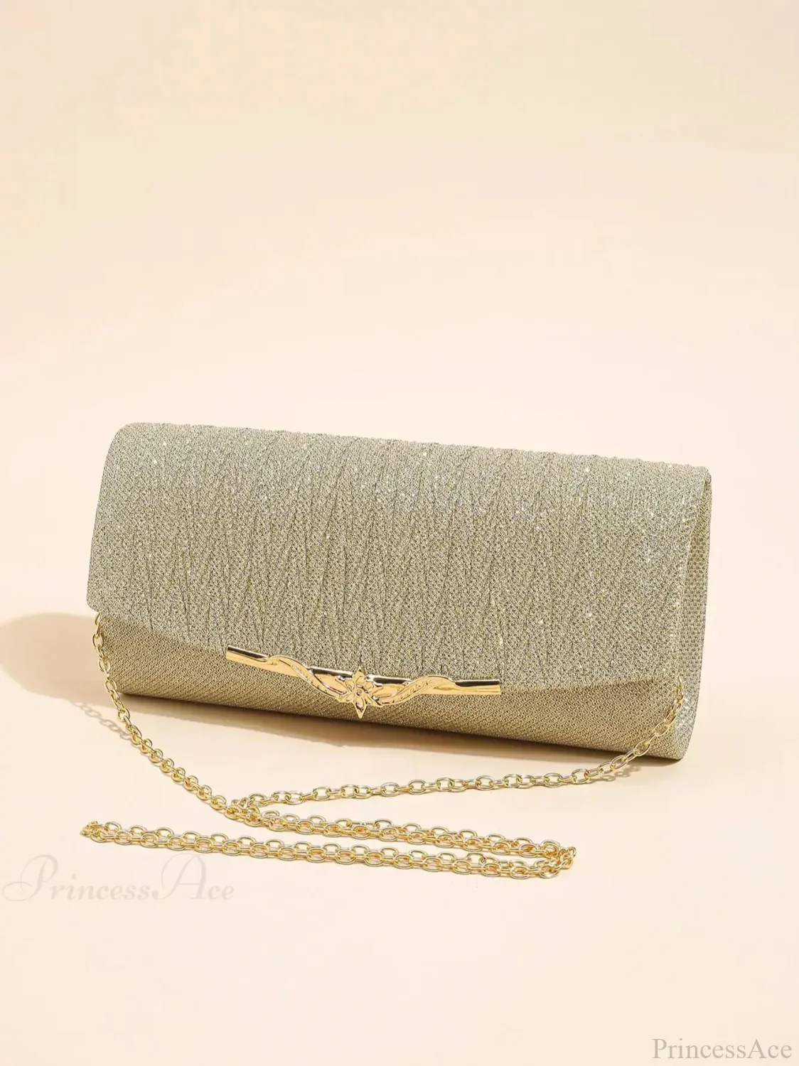 Glitter Envelope Evening Bag Detachable Chain Clutch Bag - Image 7
