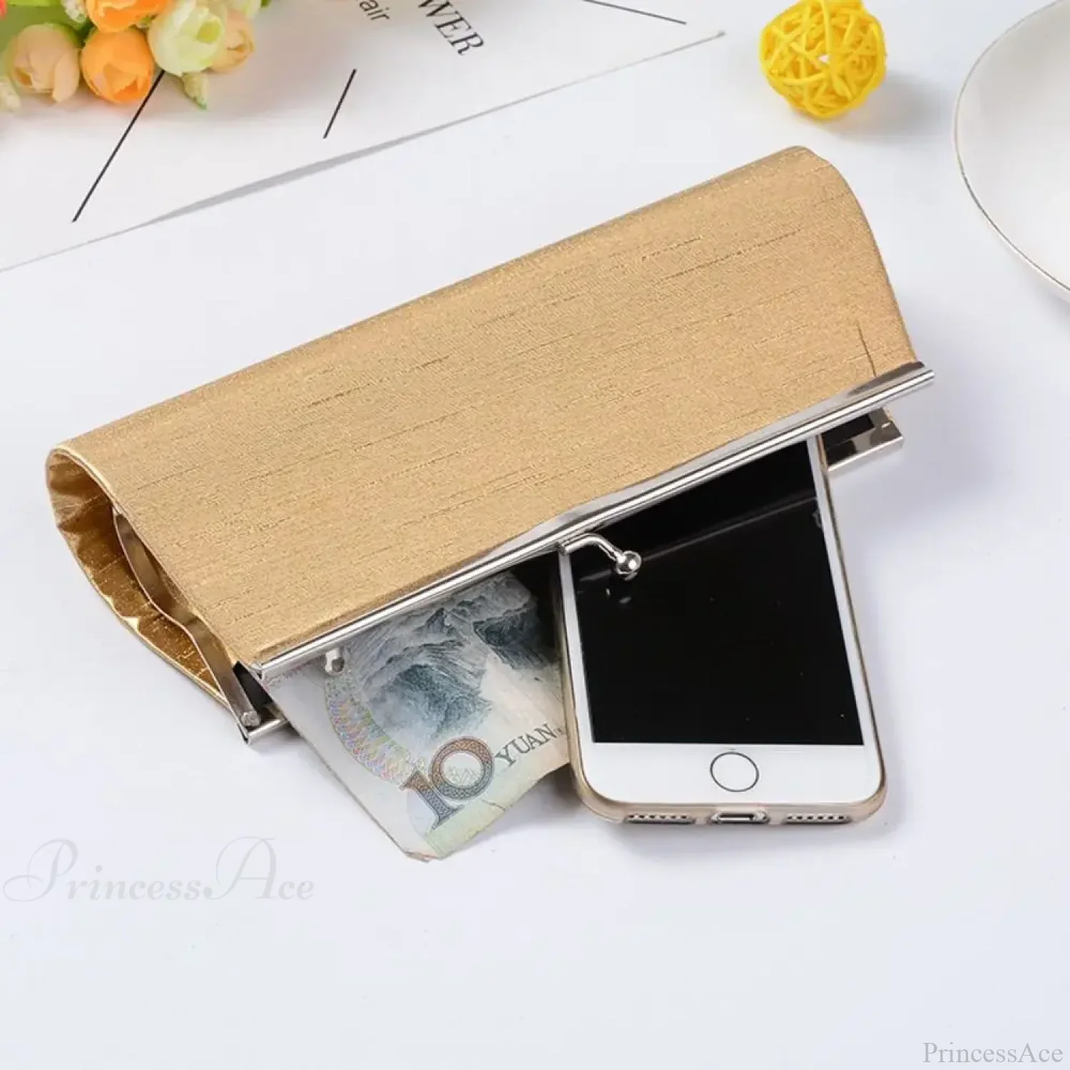 Glitter Evening Banquet Wedding Clutch Bag - Image 3