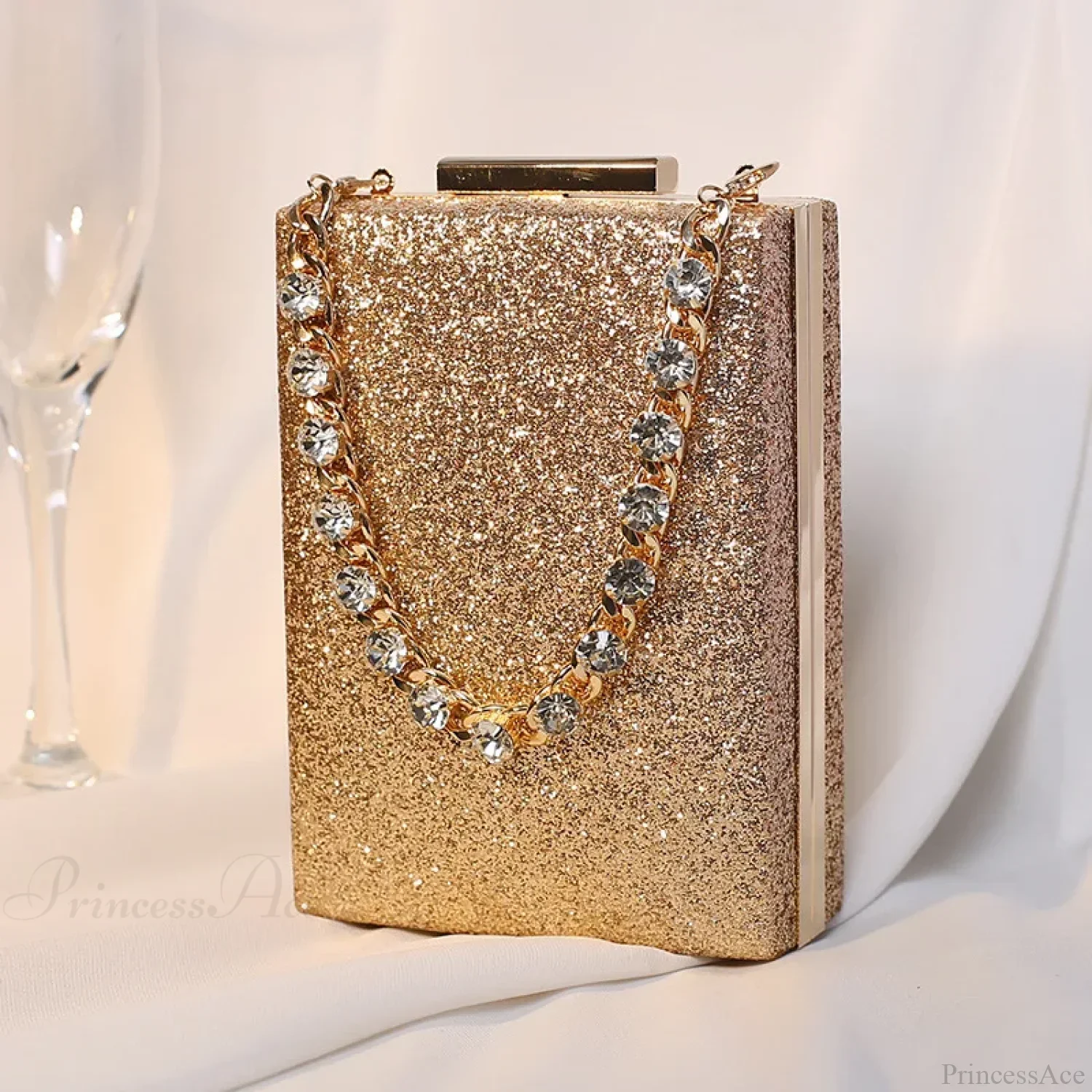 Glitter Evening Clutch Wallet Wristlet - Image 2