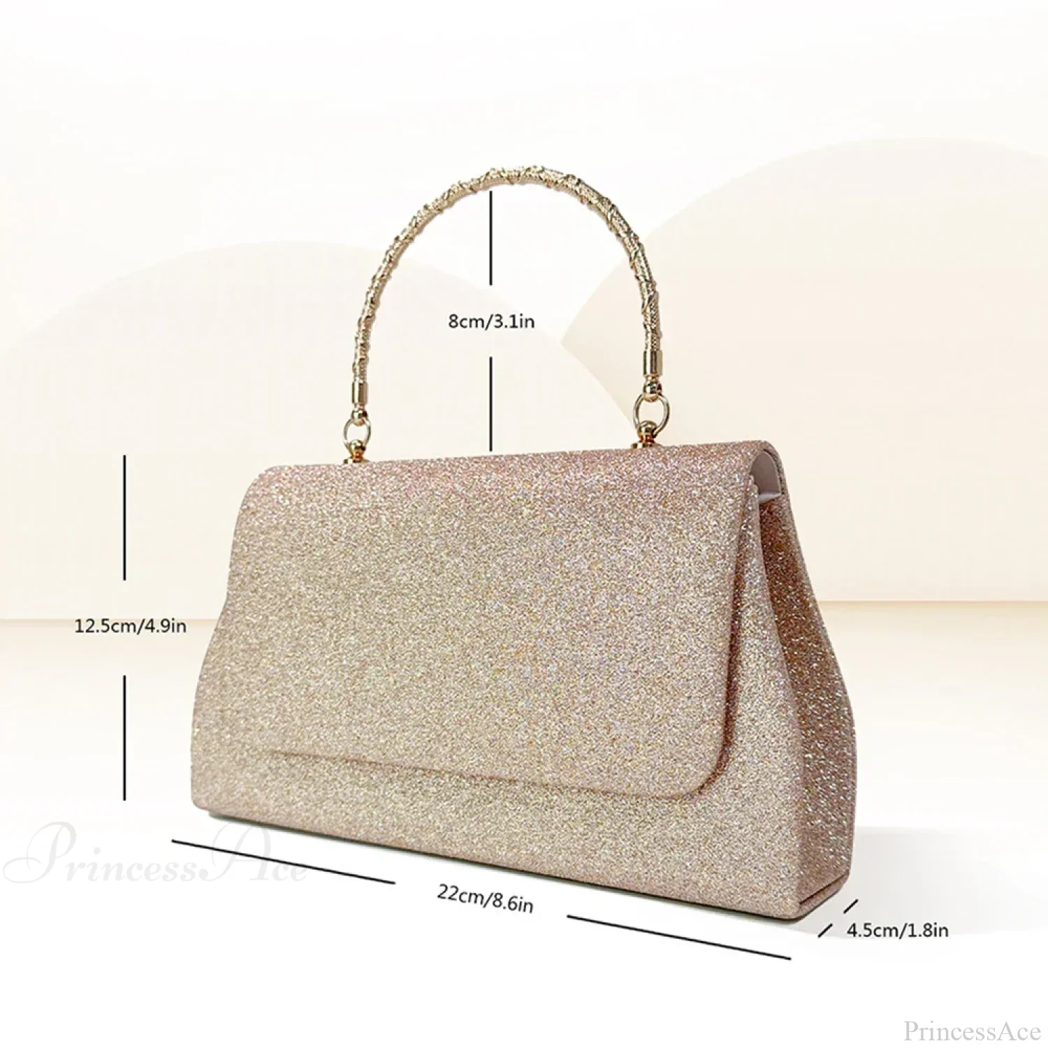 Glitter Sequin Evening Clutch Purses Crossbody Bag - Image 3