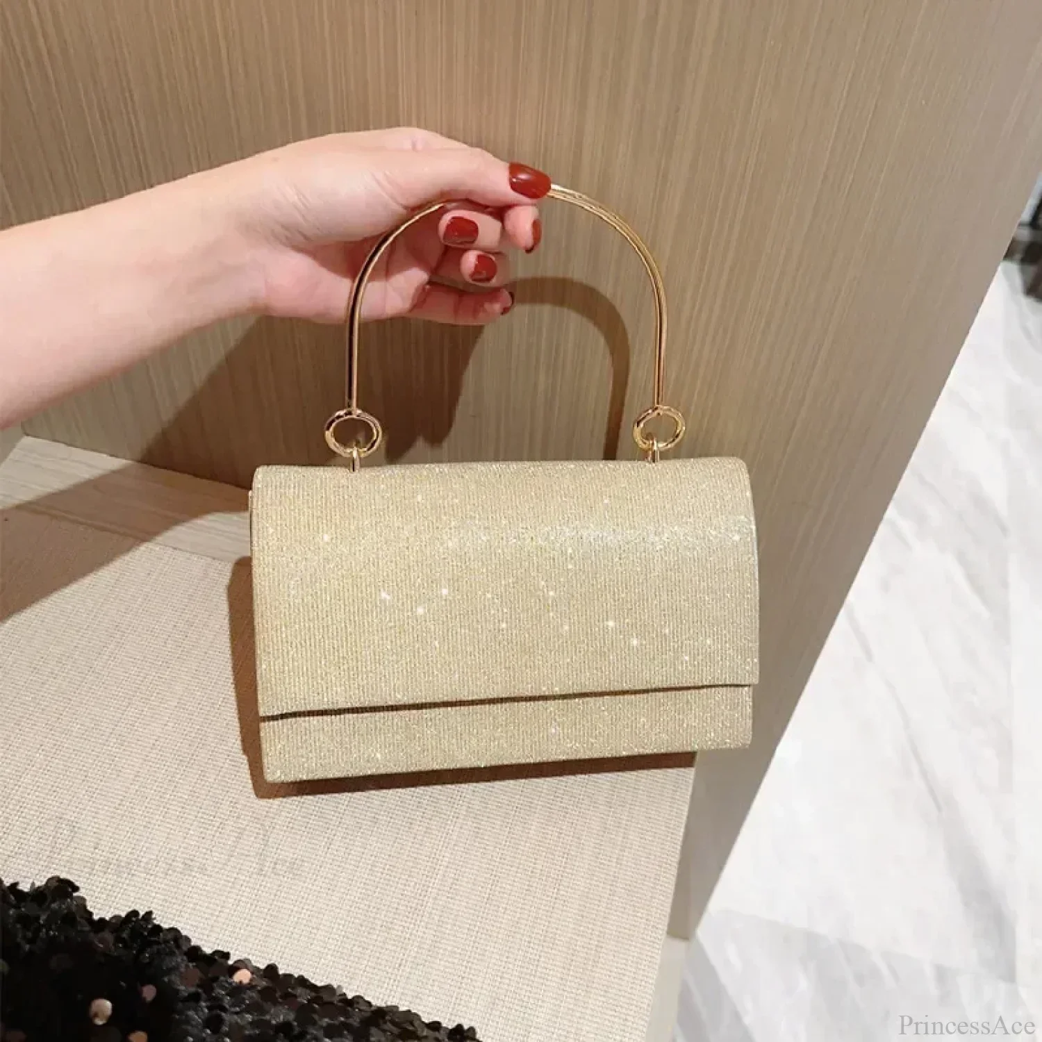 Glitter Wedding Clutch Shoulder Bag for Women - Image 3