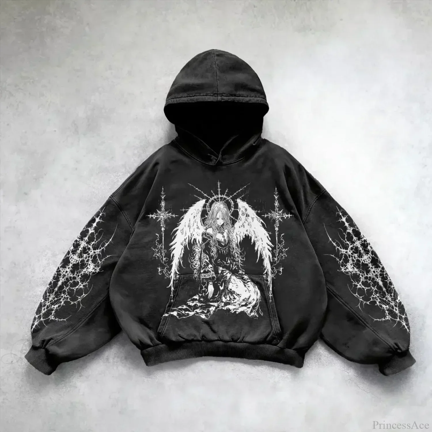 Goddess Pattern Print Hoodie - Image 10