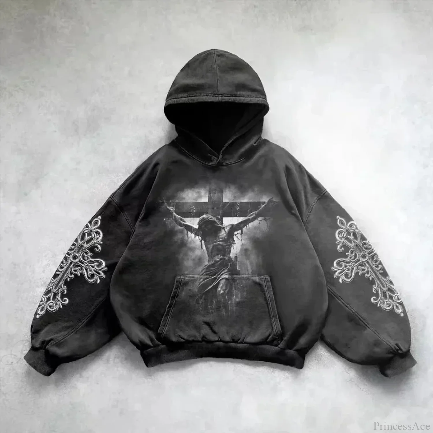 Goddess Pattern Print Hoodie - Image 15