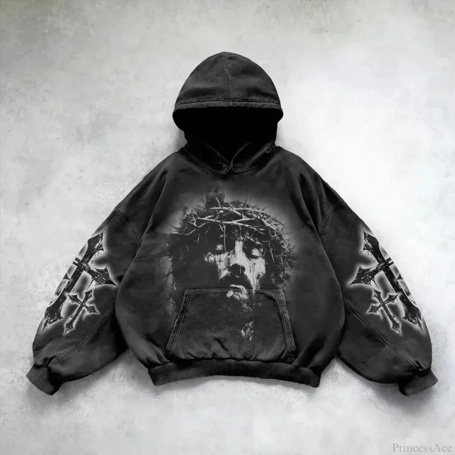 Goddess Pattern Print Hoodie - Image 17