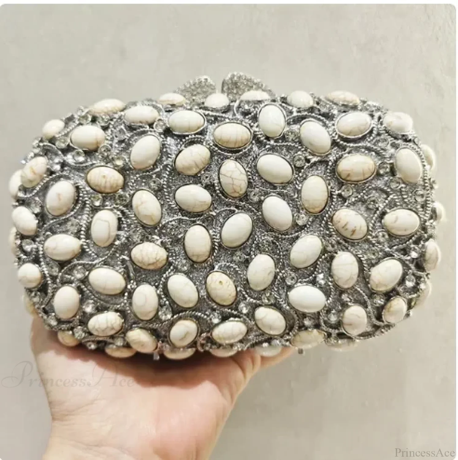 Gold/Silver Crystal Evening Clutch Wristlet - Image 19
