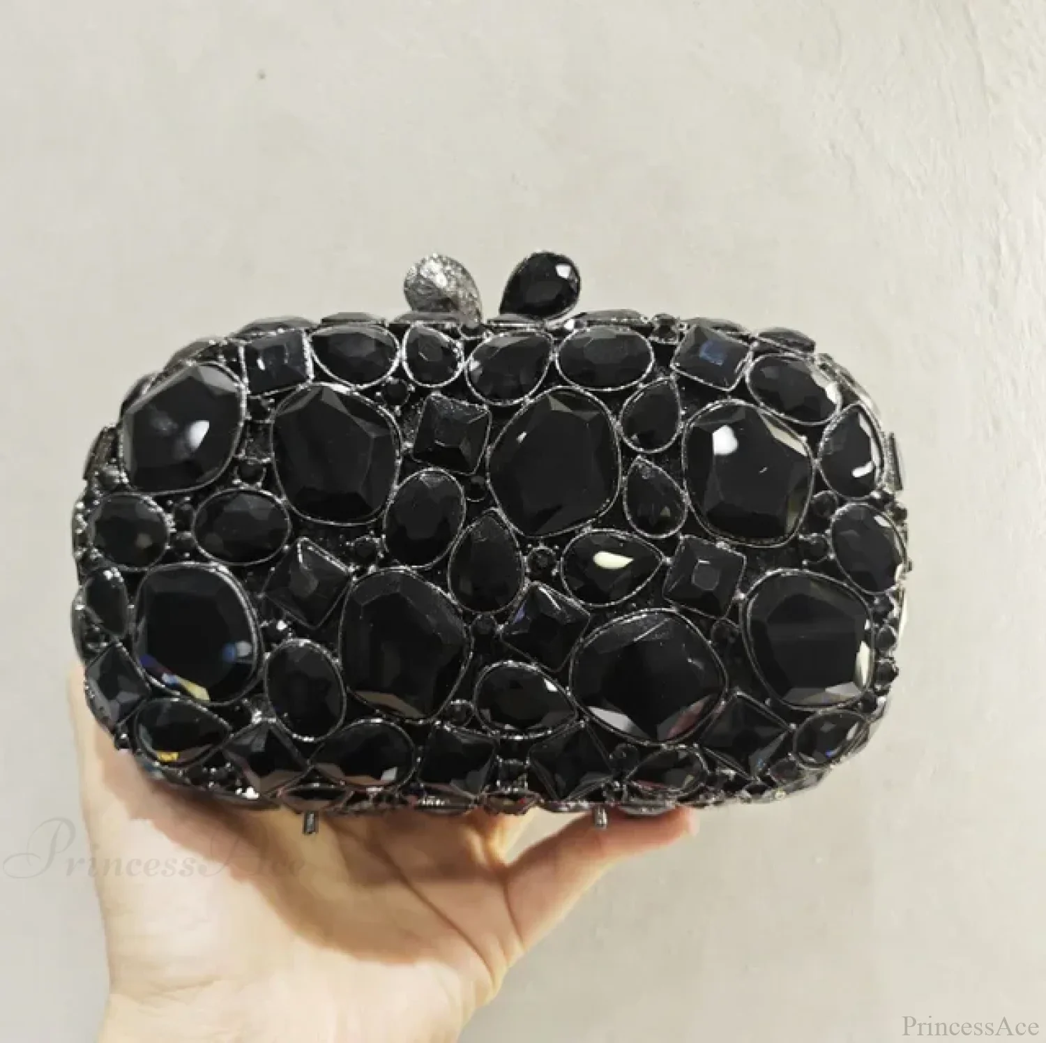 Gold/Silver Crystal Evening Clutch Wristlet - Image 7