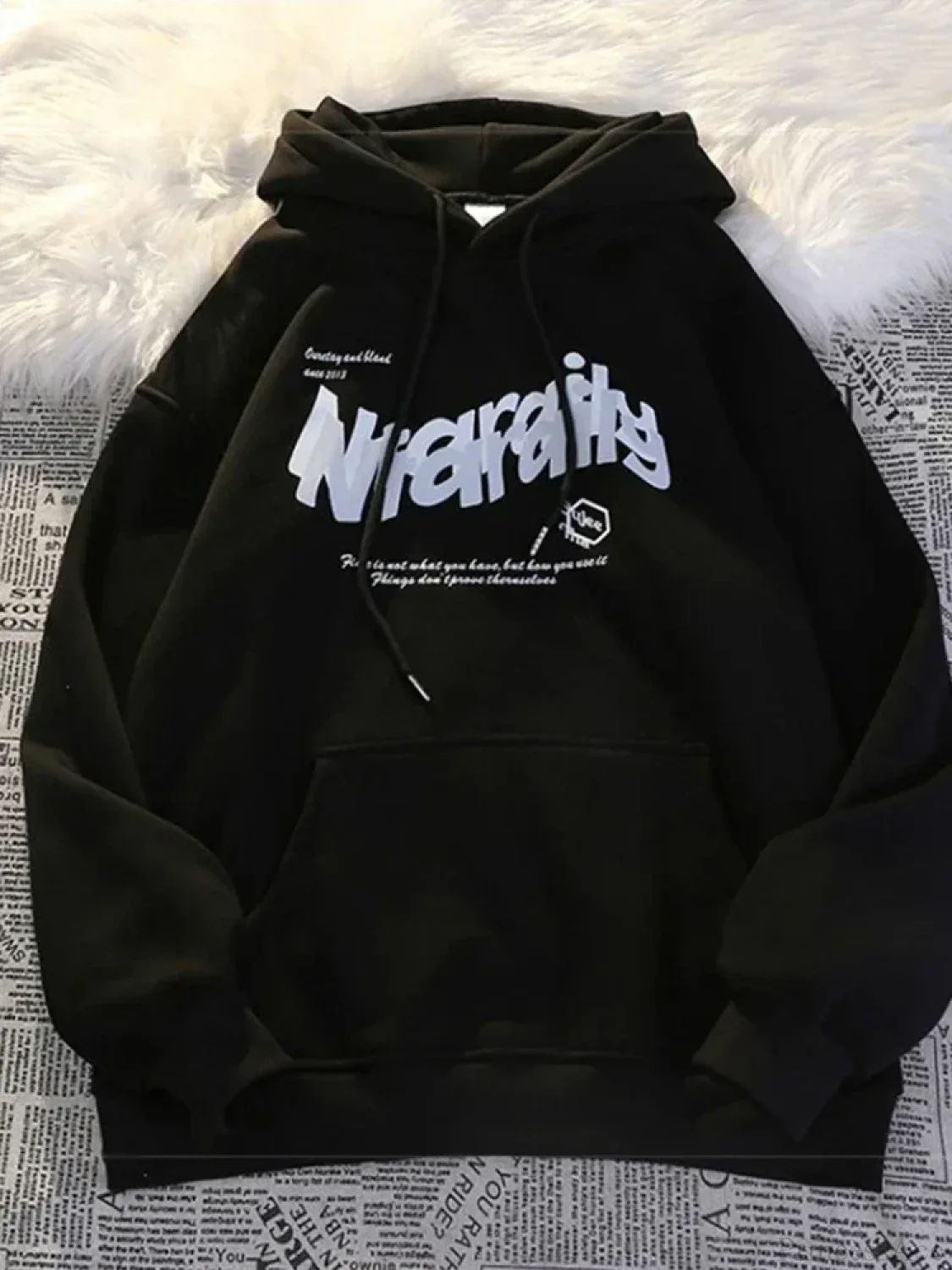 Goth Letter Print Casual Oversized Hoodie - Image 7