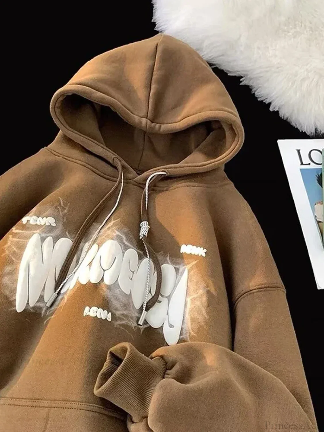 Goth Letter Print Y2K Vintage Hoodie - Image 8