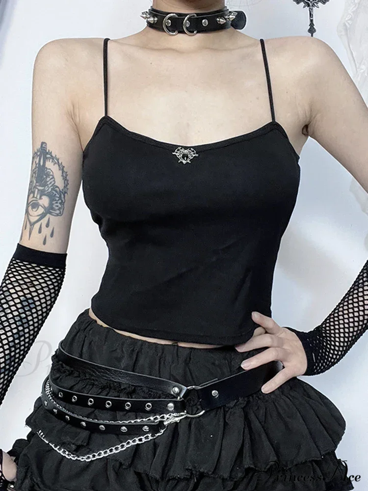 Gothic Dark Stylish Summer Personalized Trendy Unique Chic Crop Top - Image 5