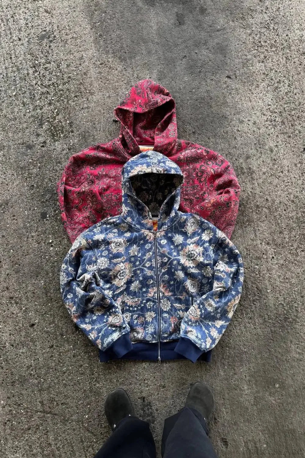 Gothic Full Pattern Printed Zipper Hoodie - Image 3