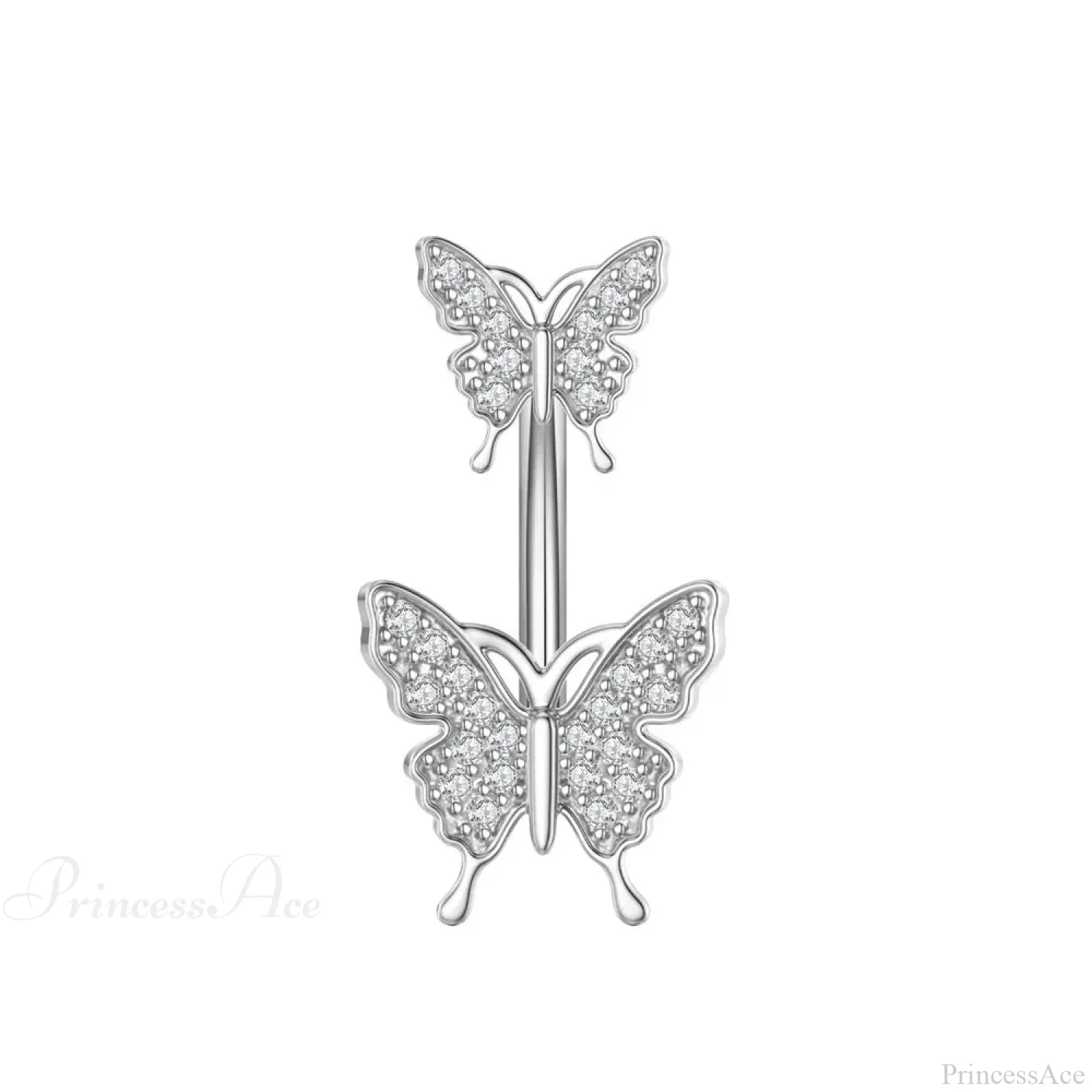 Gothic Heart Dangle Butterfly Belly Ring - Image 12