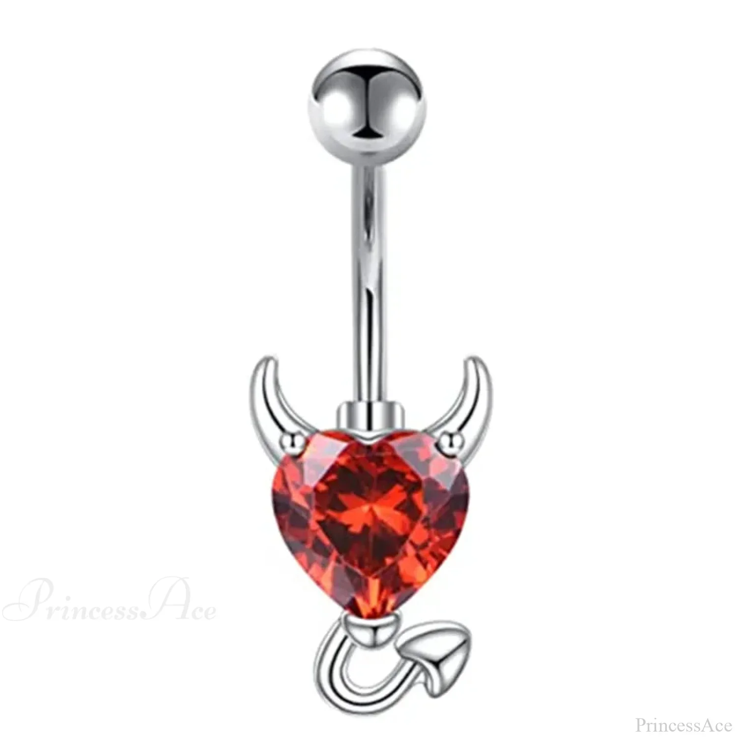 Gothic Heart Dangle Butterfly Belly Ring - Image 15