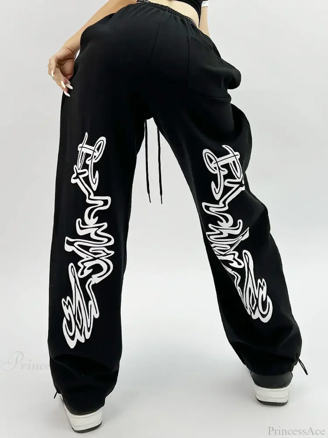 Gothic Hip Hop Grunge Black Jogging Pants - Image 4