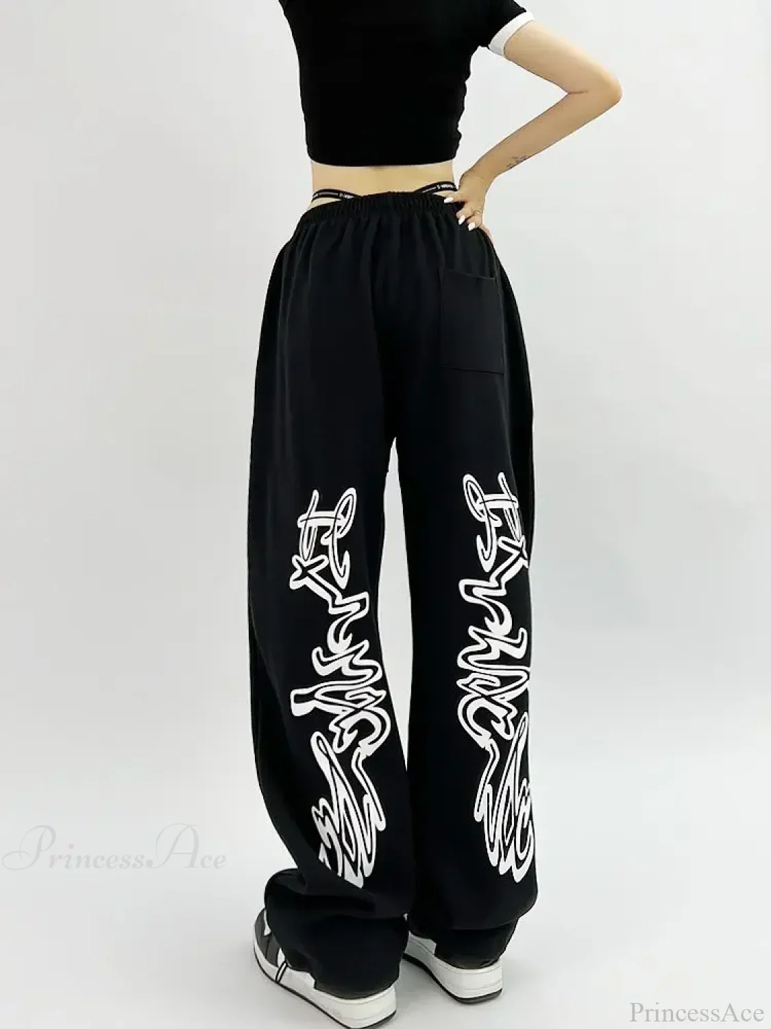 Gothic Hip Hop Grunge Black Jogging Pants - Image 6