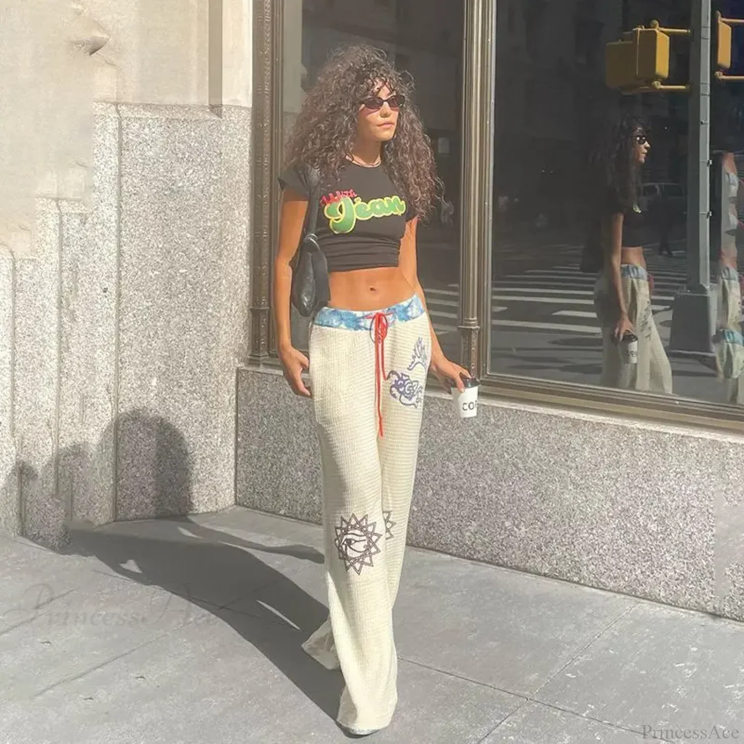 Gothic Print Y2K Women Grunge Pants - Image 3