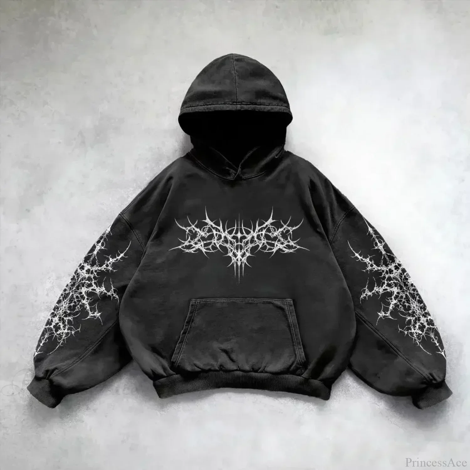Gothic Skull Zipper Hoodie - Image 12