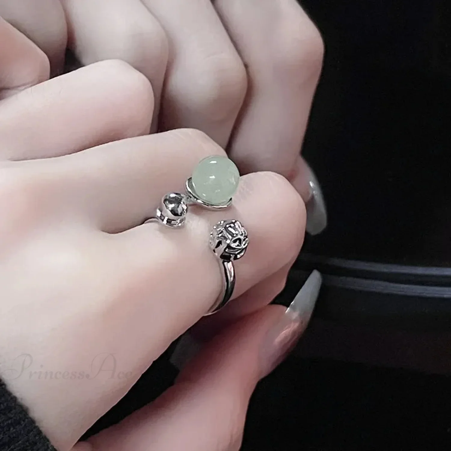 Gothic Unpredictable Stone Animal Ring - Image 12