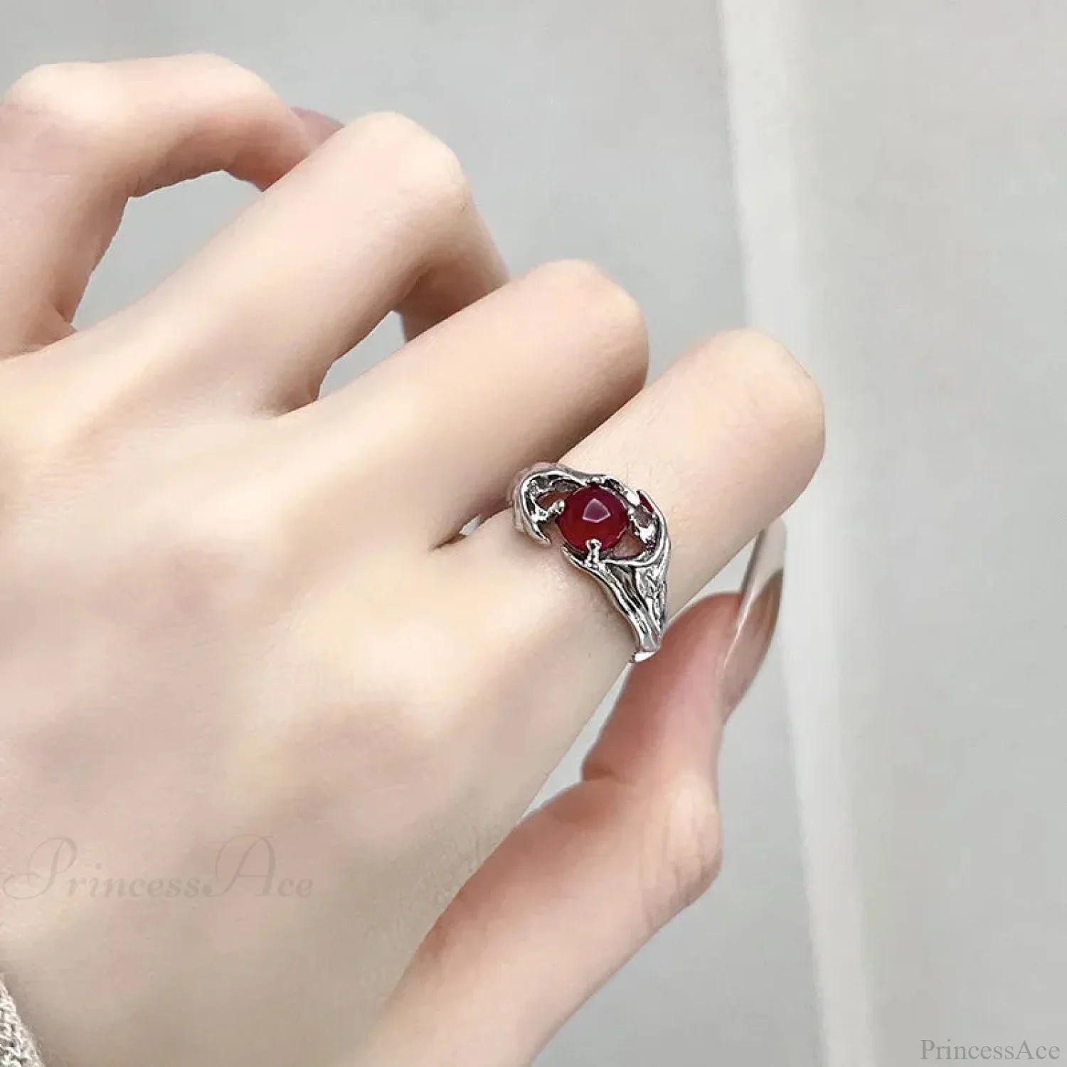 Gothic Unpredictable Stone Animal Ring - Image 14